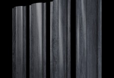 Штакетник Полукруглый Slim с прямым резом 0,45 Print Premium Grey Wood TwinColor купить в санкт-петербурге