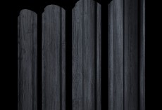 Штакетник Полукруглый Slim фигурный 0,45 Print Premium Grey Wood TwinColor купить в санкт-петербурге