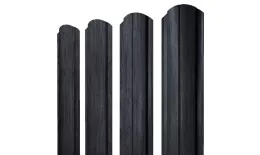 Штакетник Полукруглый Slim фигурный 0,45 Print Premium Grey Wood TwinColor купить в санкт-петербурге