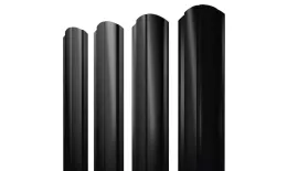 Штакетник Полукруглый Slim фигурный 0,5 Satin Matt TX RAL 9005 черный купить в санкт-петербурге