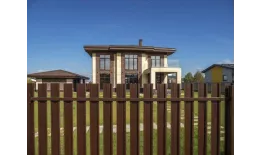 Штакетник Прямоугольный с прямым резом 0,4 PE-Matt-Double RAL 8017 шоколад купить в санкт-петербурге