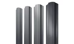 Штакетник Прямоугольный фигурный 0,5 Satin Matt TX RAL 7024 мокрый асфальт купить в санкт-петербурге