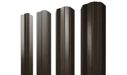 Штакетник М-образный А фигурный 0,5 GreenCoat Pural BT, matt RR 32 темно-коричневый (RAL 8019 серо-коричневый) купить в санкт-петербурге