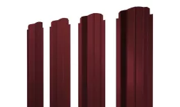 Штакетник П-образный B фигурный 0,5 Satin Matt RAL 3005 красное вино купить в санкт-петербурге