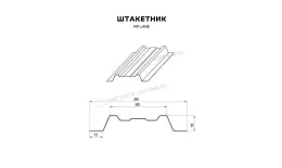 Штакетник металлический МЕТАЛЛ ПРОФИЛЬ LАNE-T 16,5х99 (ПЭ-01-3009-0.45) купить в санкт-петербурге