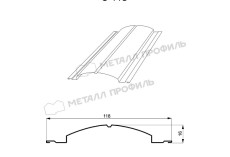 Штакетник металлический МЕТАЛЛ ПРОФИЛЬ Э-118-Т (ПЭД-01-6005\6005-0.45) купить в санкт-петербурге