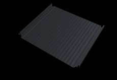 Кликфальц Double Pro Gofr Grand Line 0,45 Drap TwinColor с пленкой на замках RAL 7024 мокрый асфальт купить в санкт-петербурге