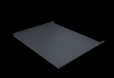 Фальц двойной стоячий Grand Line 0,45 Drap TX с пленкой на замках Drap TwinColor RAL 7024 мокрый асфальт купить в санкт-петербурге