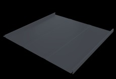 Фальц двойной стоячий Line Grand Line 0,45 Drap TwinColor с пленкой на замках RAL 7024 мокрый асфальт купить в санкт-петербурге