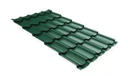 Металлочерепица GL Квинта плюс (Kvinta Plus) 0,5 Velur RAL 6005 зеленый мох купить в санкт-петербурге