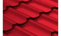 Металлочерепица Grand Line Kvinta Plus 0,45 Полиэстер RAL 3003 рубиново-красный купить в санкт-петербурге