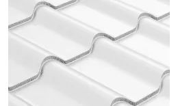 Металлочерепица Grand Line Kamea 0,45 Drap RAL 9003 сигнальный белый купить в санкт-петербурге