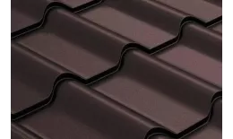 Металлочерепица Grand Line Kamea 0,5 Satin RR 32 темно-коричневый купить в санкт-петербурге