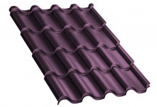 Металлочерепица Монтерроса-X VALORI 0.5 мм Violet Тёмно-фиолетовый monter_valori-violetx