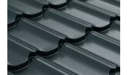 Металлочерепица GL Kvinta Plus 3D 0,5 Quarzit Pro Matt RAL 7024 мокрый асфальт купить в санкт-петербурге