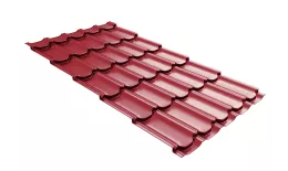 Металлочерепица GL Kvinta Plus 3D 0,5 Velur RAL 3005 красное вино купить в санкт-петербурге