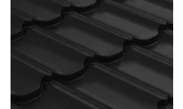 Металлочерепица GL Kvinta Plus 3D 0,5 Rooftop Matte (Стальной Бархат) RAL 9005 черный купить в санкт-петербурге