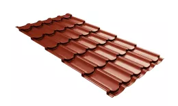 Металлочерепица Grand Line Kvinta Plus 3D 0,5 Satin RAL 8004 терракота купить в санкт-петербурге