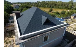 Вид сверху. Купить гибкая черепица Docke PREMIUM Кёльн чернослив в СПб.