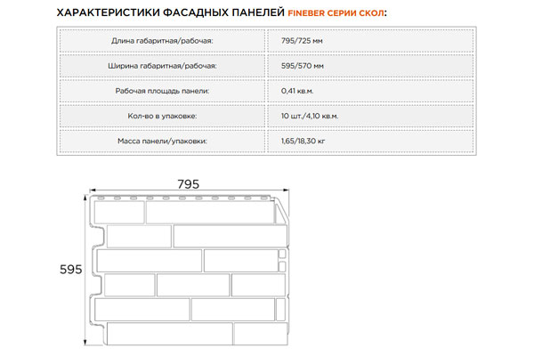 фасадная панель fineber скол