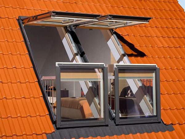 Мансардное окно-балкон