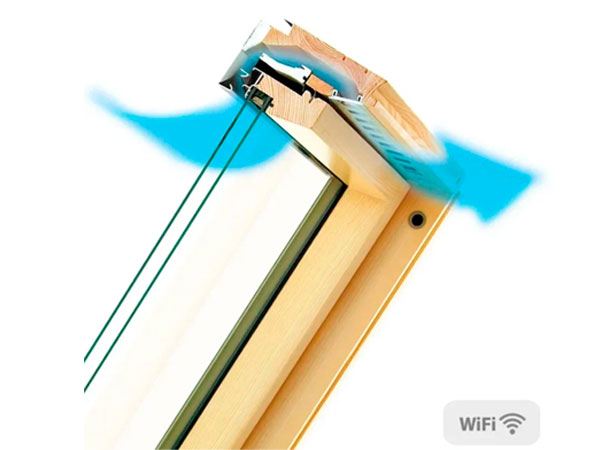 Мансардные окна с электроприводом