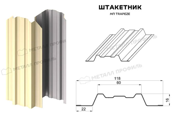 Штакетник Trapeze