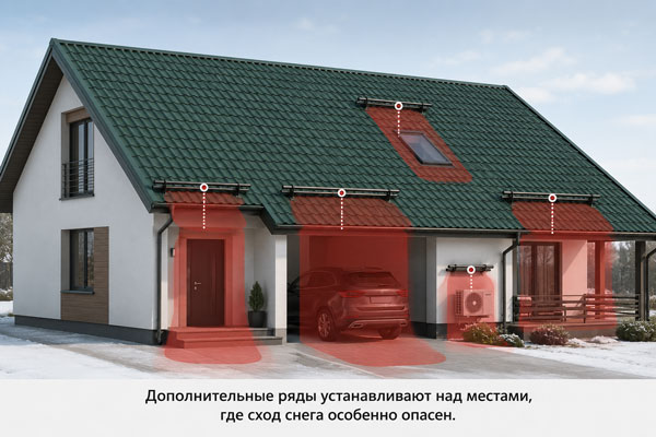 Как правильно установить снегозадержатели на крыше с учетом нагрузки в Петербурге в Петербурге как правильно установить снегозадержатели