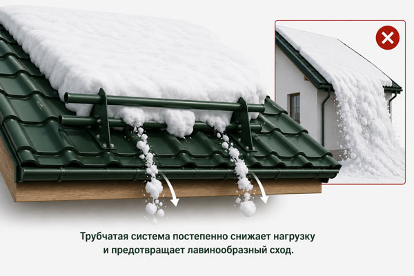 Как правильно установить снегозадержатели на крыше с учетом нагрузки в Торговом Доме Кровельный в Торговом Доме Кровельный снегозадержатель как работает